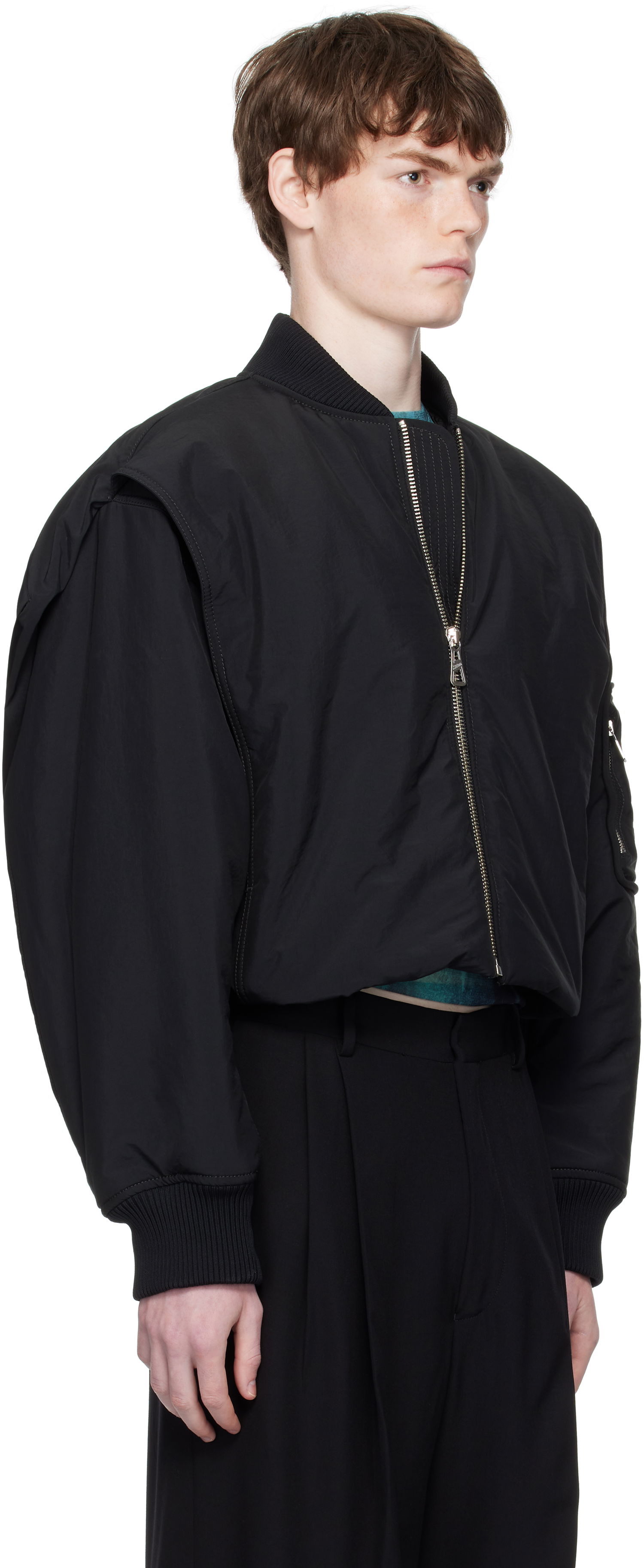 Bomberjacka Jean Paul Gaultier Jean Paul Gaultier 'The Hooded' Bomber Jacket Svart | 25/03-U-OU005-W007-00, 1