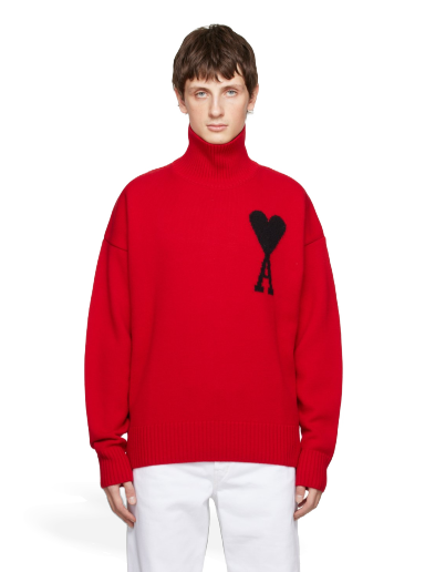 Sweater AMI Turtleneck Röd | UKS402.018