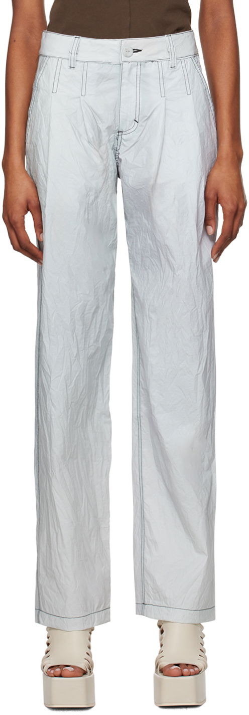 Byxor Eckhaus Latta Pleated Trousers Grå | 9016-EL-SS24-S -
