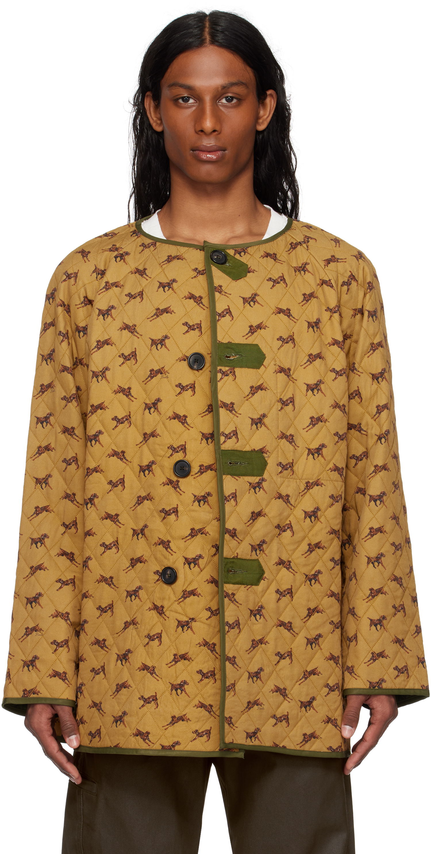 Pufferjacka Bode Bode Crittendon Reversible Liner Coat Gul | MRS25OW011, 0