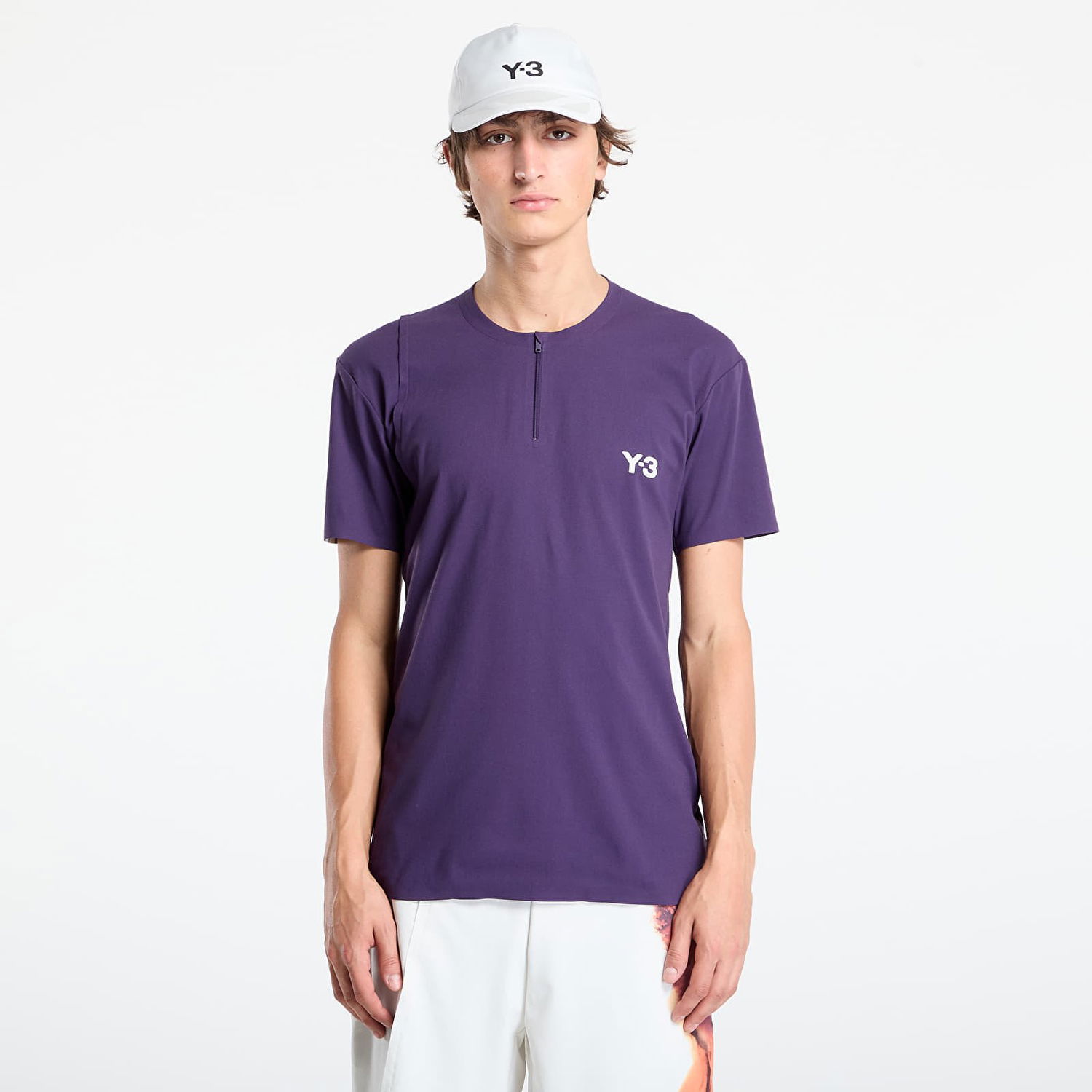 T-shirt Y-3 Y-3 Zip T-Shirt Purpur | JN2992, 0