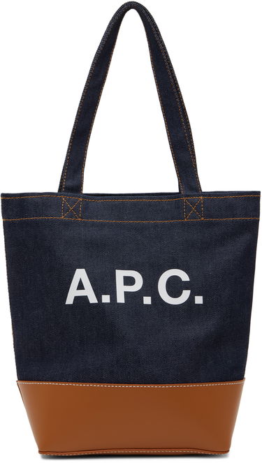 Ryggsäckar och väskor A.P.C. Navy & Tan Small Axel Tote Svart | CODDP-M61568, 0