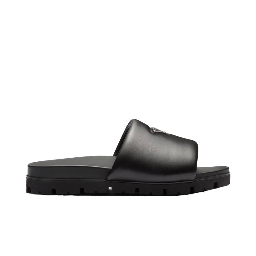 Sneakers och skor Prada Padded Nappa Leather Slides Svart | 2X3099_2DL8_F0002