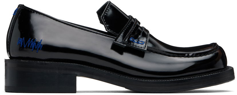 Sneakers och skor ADER ERROR Curve Patent Leather Loafers Svart | BN01SSCS0102BK