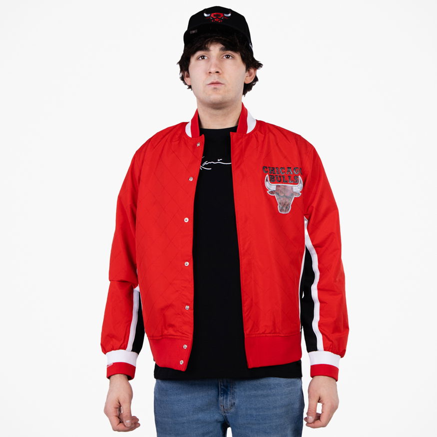 Bomberjacka Mitchell & Ness 75th Anniversary Warm Up Jacket Chicago Bulls Röd | OJBF1201-CBUYYPPPRED1, 0