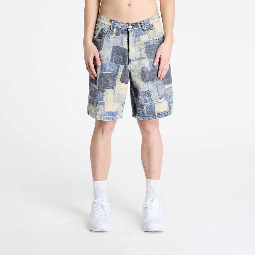 Shorts Pleasures Pleasures Boro Baggy Denim Shorts Blå | P25SP032 INDIGO