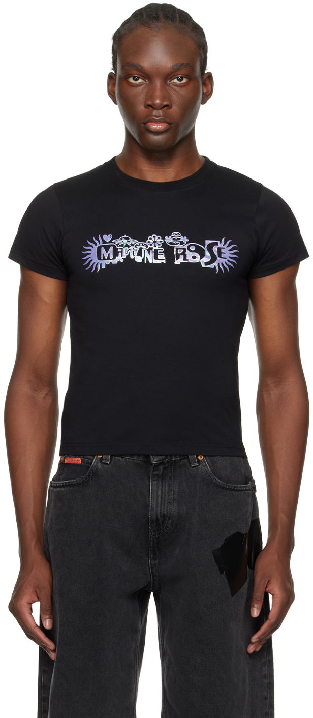 T-shirt Martine Rose Shrunken T-Shirt Svart | MRSS24-629