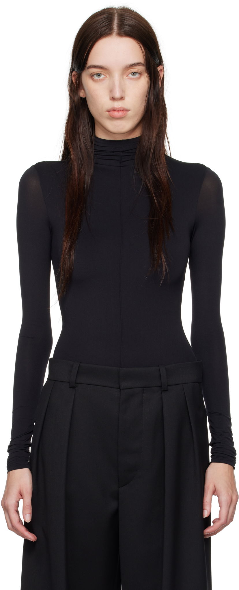 Kropp WARDROBE.NYC Long Sleeve Bodysuit Svart | W1086R18JE