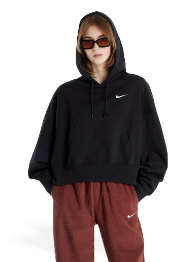 Sweatshirt Nike NSW Oversized Jersey Pullover Hoodie Svart | DM6417-010