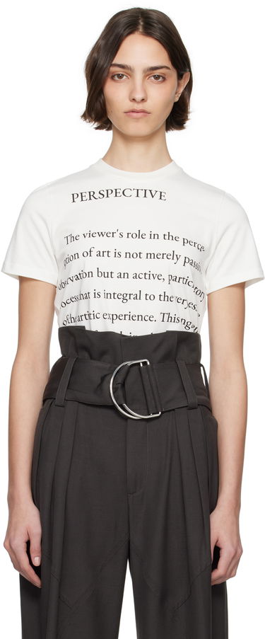 T-shirt JW Anderson JW Anderson Text Print T-Shirt Vit | JT0294-PG1510, 0