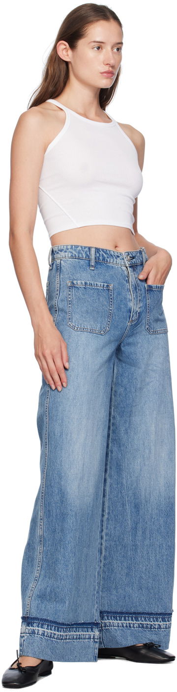 Jeans rag & bone Rag & Bone Marina Wide Leg Jeans Blå | WDD24F2641F2LI, 3