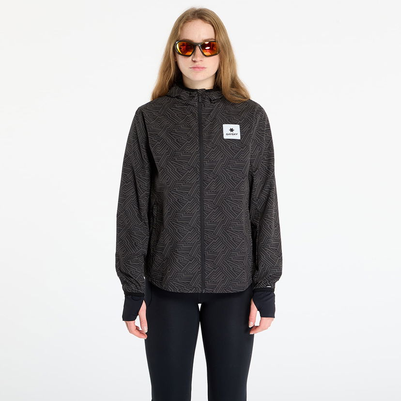 Vindjacka Saysky Reflective Blaze Patterned Jacket Svart | OWRJA01C1050
