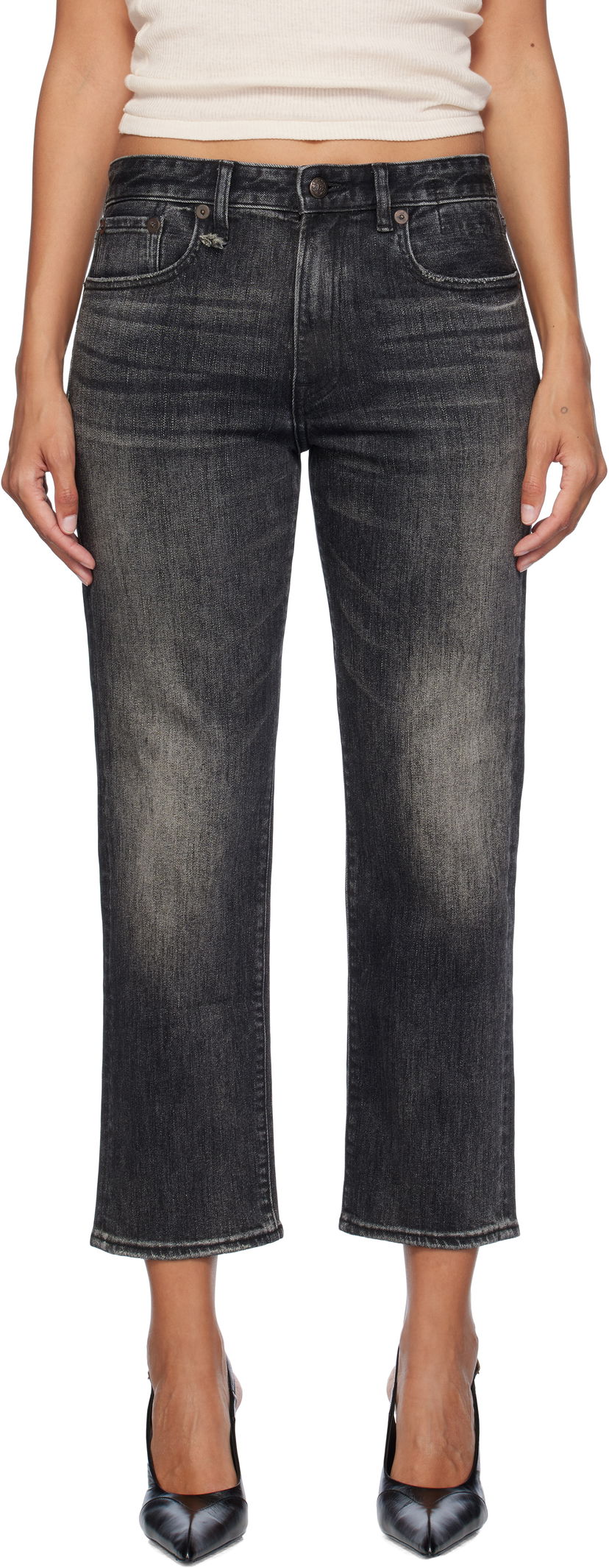 Jeans R13 R13 Romeo Crop Jeans Svart | R13WD103-D248A