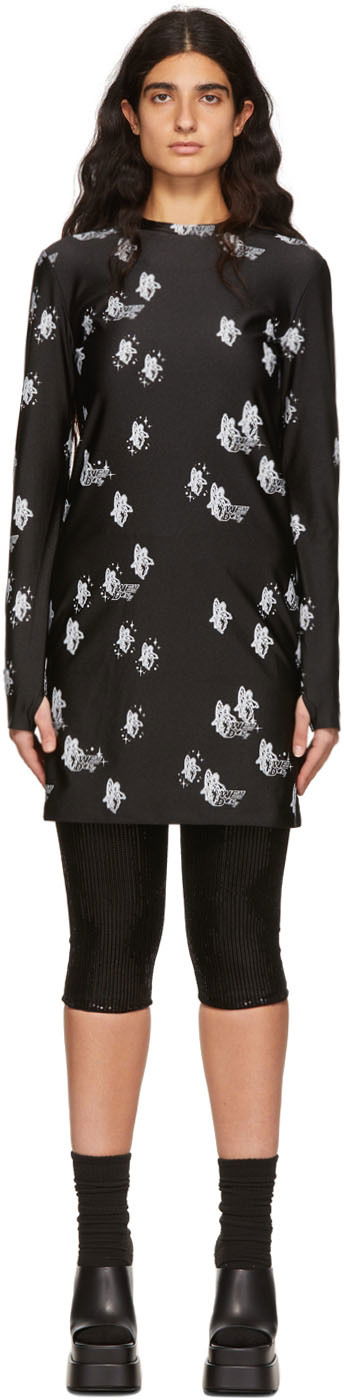 Klä We11done We11done Artwork Mini Dress Svart | WD-TO1-22-720-W-BK