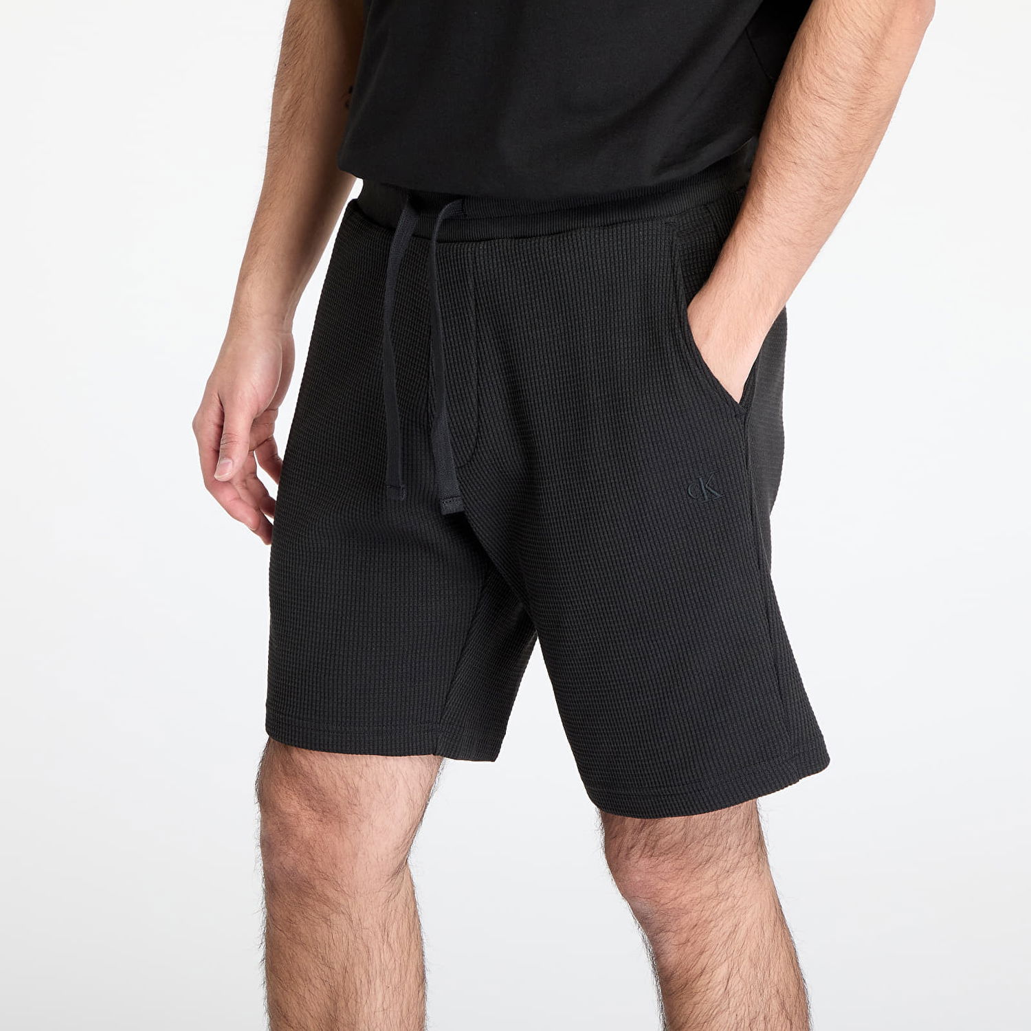 Shorts CALVIN KLEIN Calvin Klein Jeans Chunky Waffle Shorts Svart | J30J327247 BEH, 1
