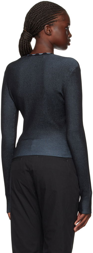 Sweater Dion Lee Lace-Up Ribbed Cardigan Svart | C7222F23, 2