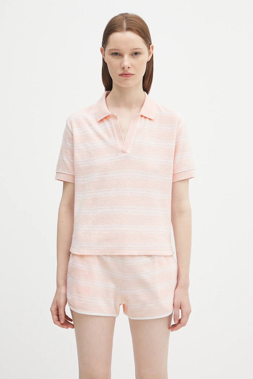 Träningsoverall Sporty & Rich Sporty & Rich Src Terry Polo Shirt and Shorts Set Rosa | TO001620302ST65