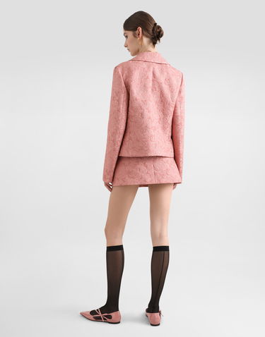 Jacka Dolce & Gabbana Dolce & Gabbana Single-Breasted Floral Jacquard Jacket Rosa | F29UETHJMQKF0473, 2