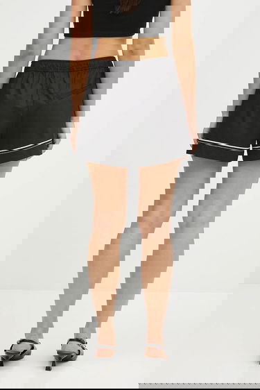 Shorts GANNI GANNI Cotton Poplin Elasticated High-Waist Shorts Svart | W0504, 2