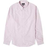 Skjorta A.P.C. Greg Log Button Down Stripe Shirt Röd | COGUH-H12499-GAB, 1
