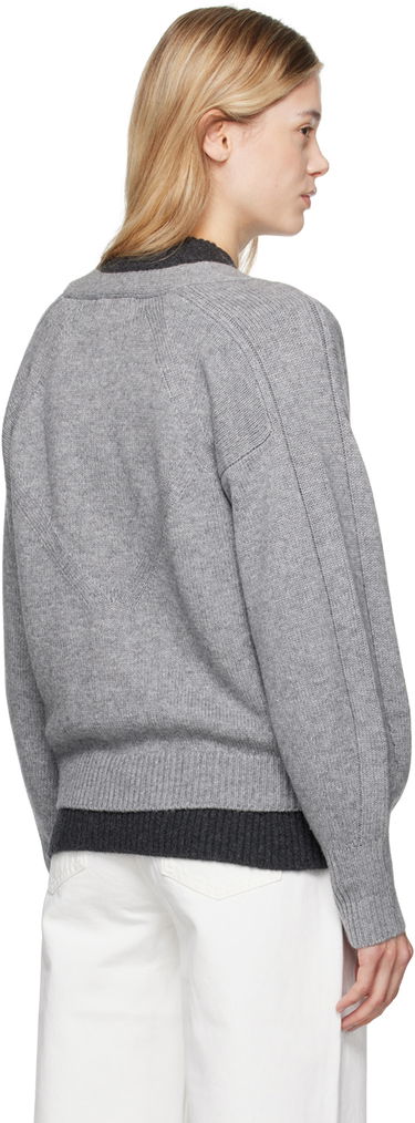 Sweater Loulou de Saison Loulou de Saison Zanzibar Cardigan Grå | ZANZIBAR, 2