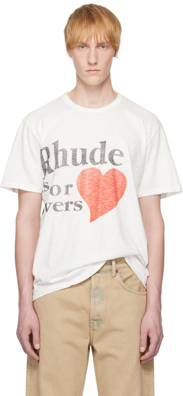 T-shirt Rhude Rhude Slub 'Lovers' T-Shirt Vit | RHSS25TT24012, 0