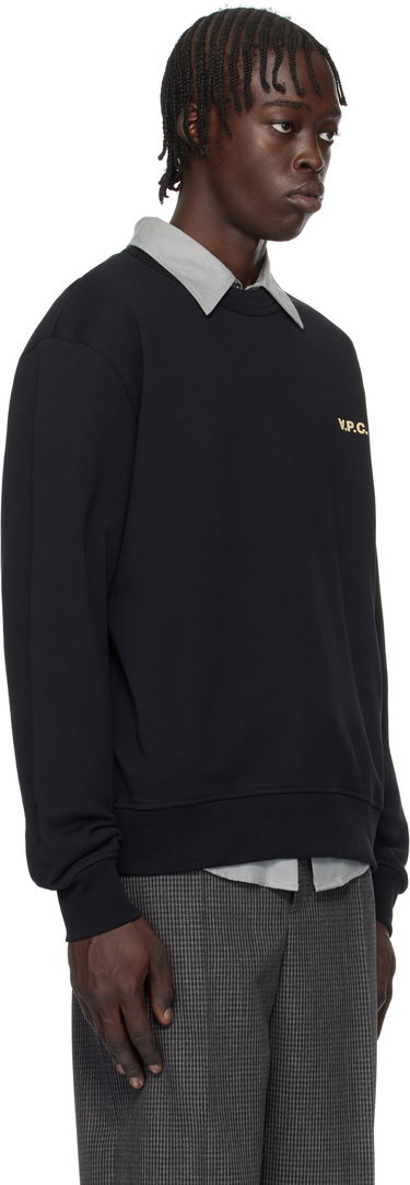 Sweatshirt A.P.C. Boxy Sweatshirt with Logo Svart | COHGO-H27916, 1