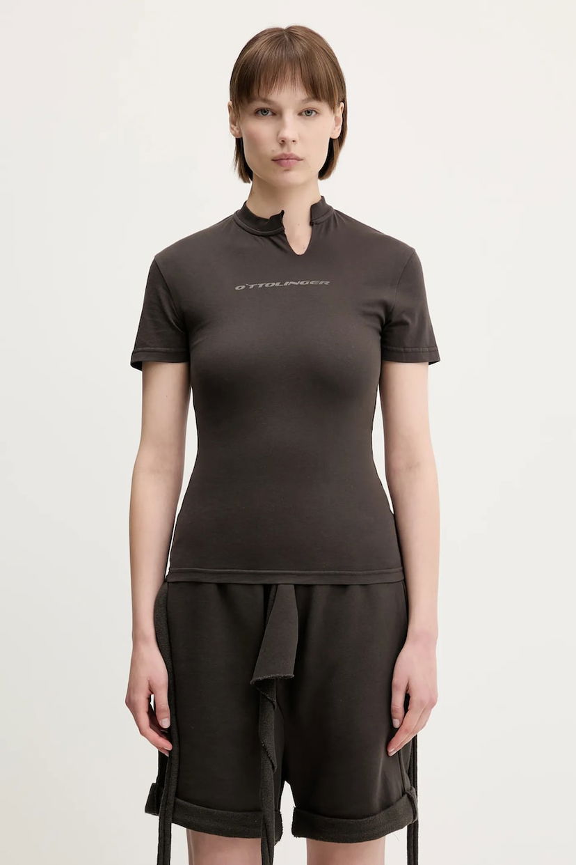T-shirt Ottolinger Ottolinger Cut Out T-Shirt Brun | 115.104015.02