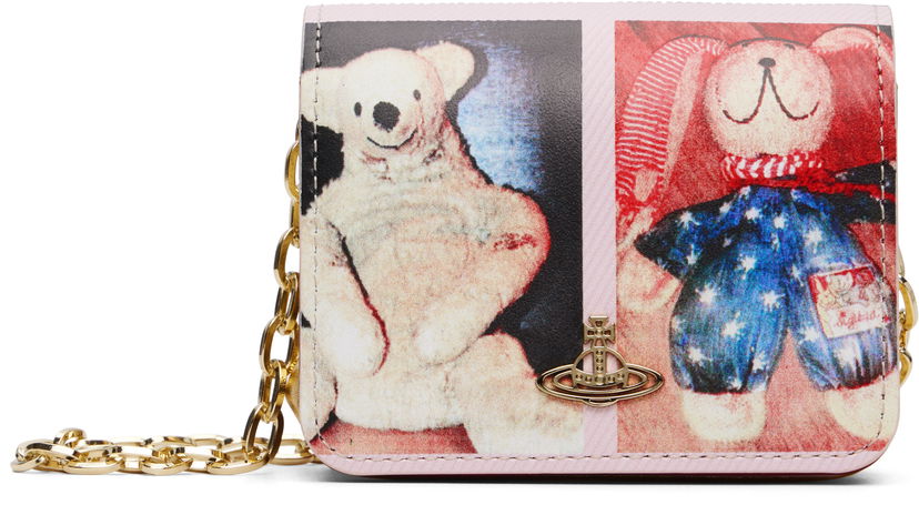 Axelväska Vivienne Westwood Vivienne Westwood Teddies Mini Flap Crossbody Bag Rosa | 5C01000VW-L00AQ-
