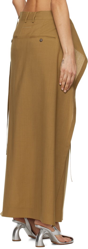 Kjol Maison Margiela MM6 Maison Margiela Tie Maxi Skirt Brun | S52MI0017 M35080, 2