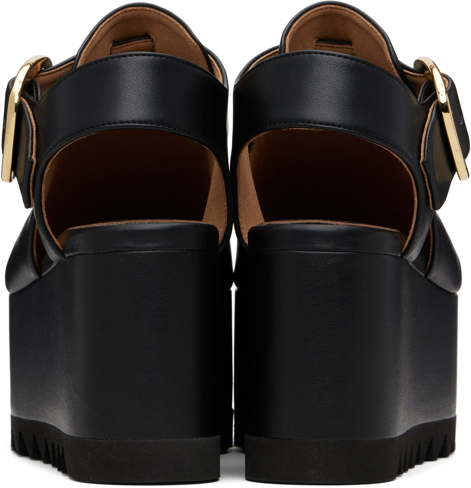Sneakers och skor Stella McCartney Stella McCartney Elyse Closed-Toe T-Bar Platform Sandals Svart | 810555APADE0, 1