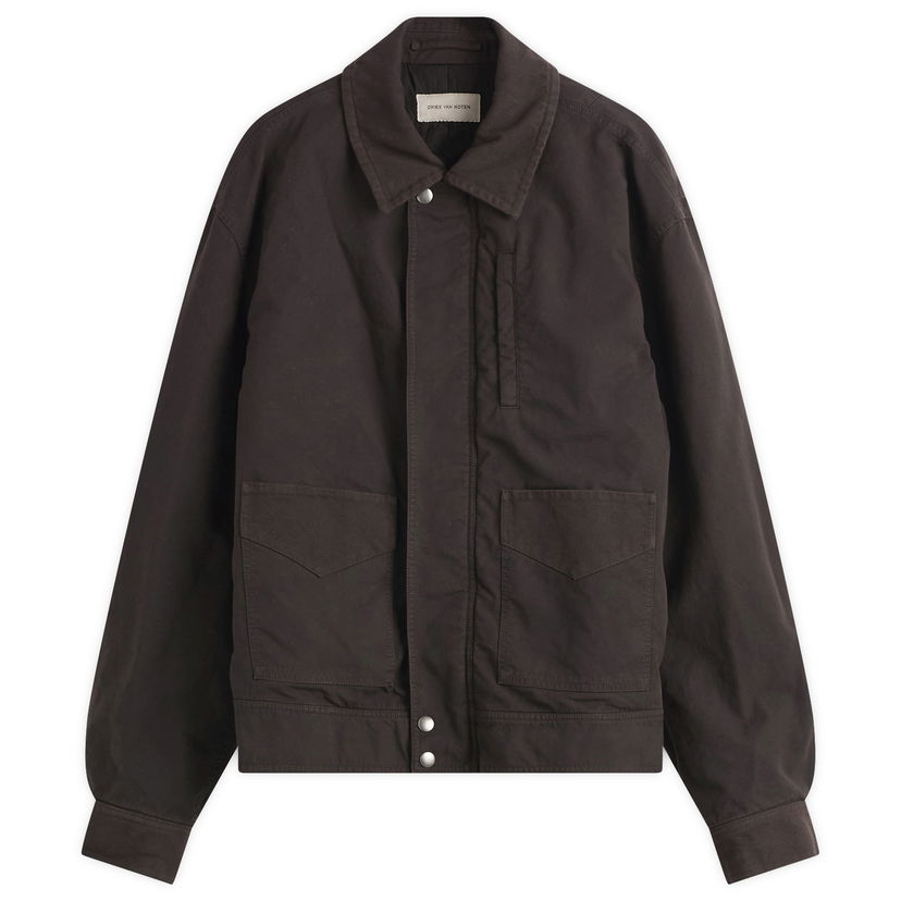 Jacka Dries Van Noten Dries Van Noten Double Weave Cotton Jacket, Size Large Brun | 252-020577-2101-703