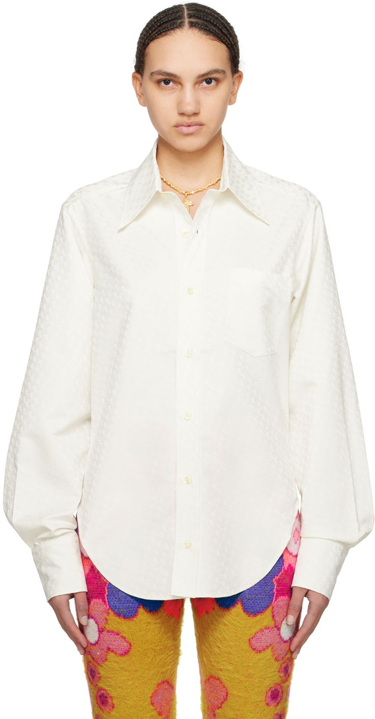 Skjorta ERL White Button-Up Shirt Vit | ERL08B002