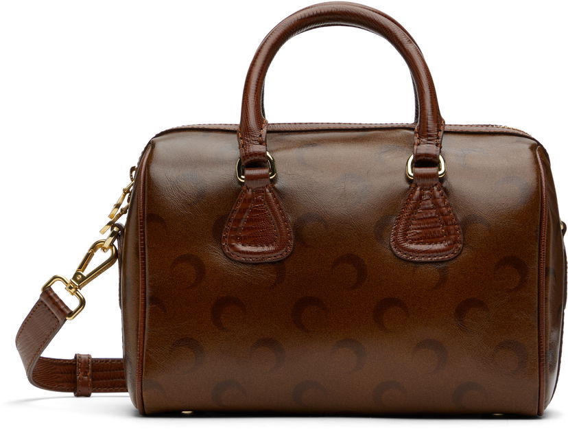 Handväska Marine Serre Marine Serre Moon Airbrushed Leather Strike Bag Brun | WBA019A CLEA0053