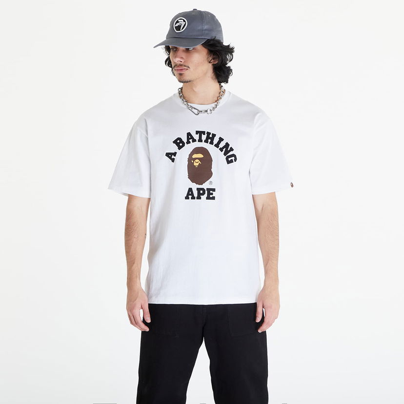 T-shirt BAPE College Tee Vit | 001TEK301001M WHT