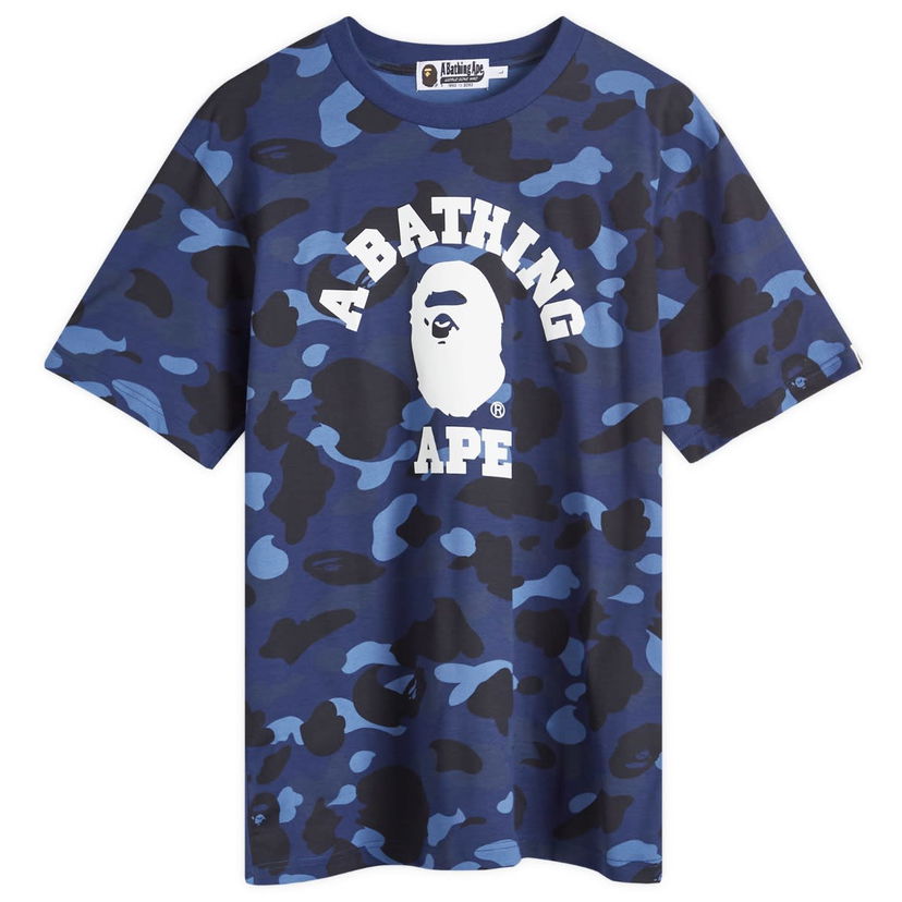 T-shirt BAPE A Bathing Ape Men's Colour Camo College T-Shirt in Navy, Size Large | END. Clothing Mörkblå | 001CSK301002M-NVY