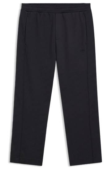 Träningsbyxor BOSS Regular-fit tracksuit bottoms with quilted jacquard Svart | 50549713