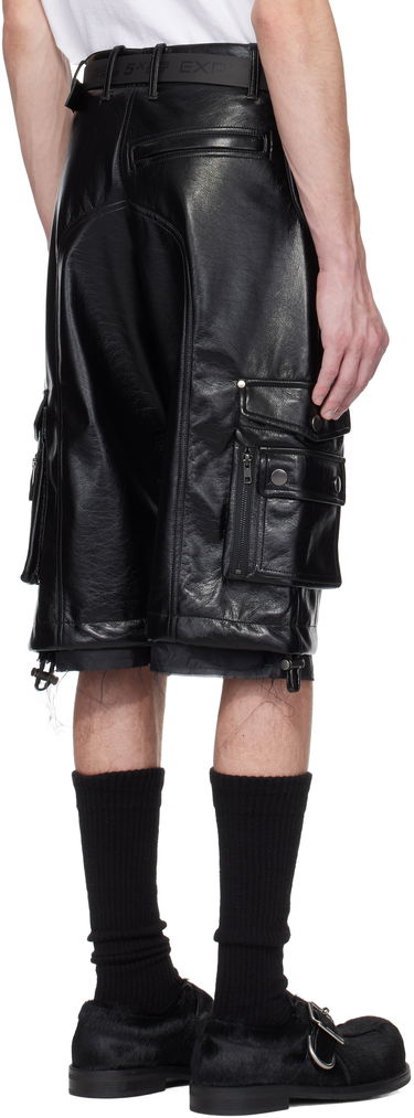 Shorts Martine Rose Martine Rose Faux-Leather Utility Shorts Svart | 540LP02001, 2