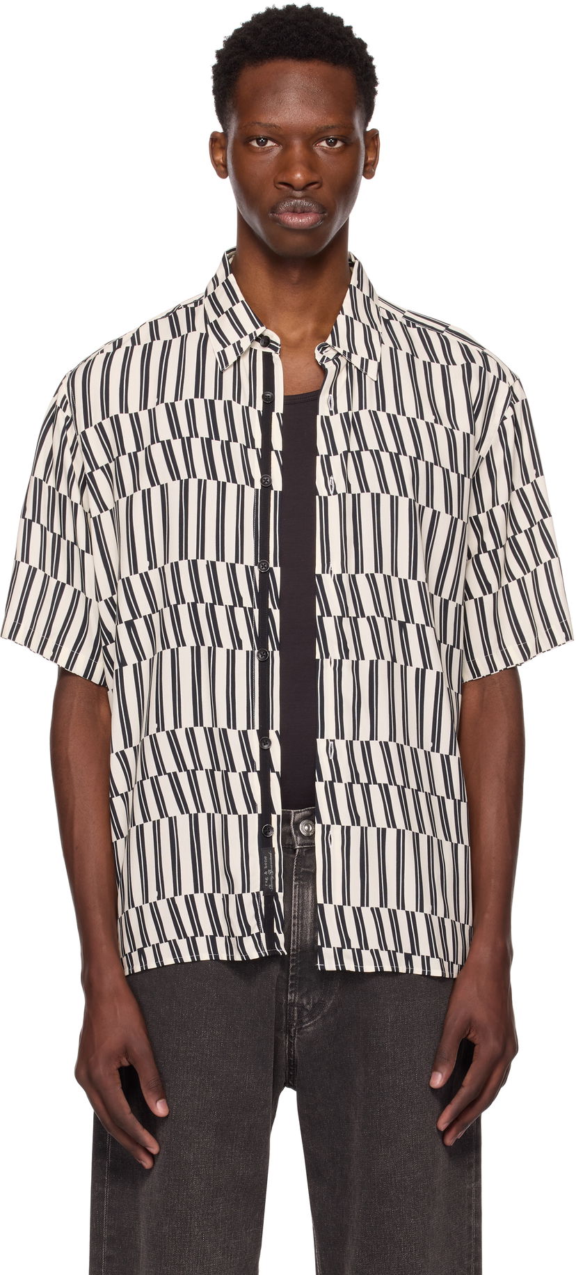 Skjorta rag & bone Rag & Bone Dalton Printed Short Sleeve Shirt Flerfärgad | MBW25PA026LVML