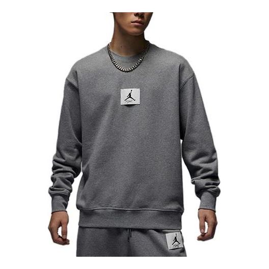 Sweater Jordan Essentials Logo Sweatshirt Grå | FB6935-091, 0