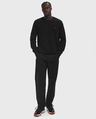 Sweater AMI AMI De Coeur Crewneck Sweater Svart | HKS826.001-009, 2