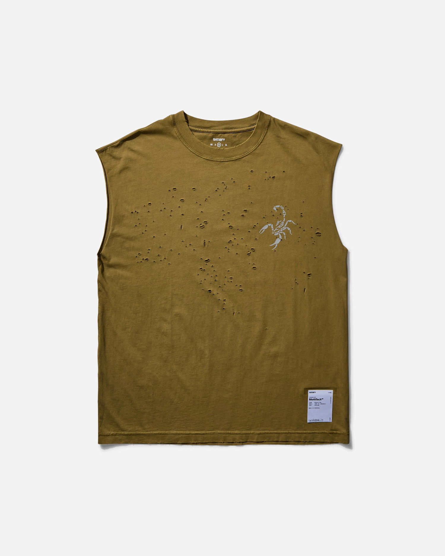 Linne Satisfy Men s MothTech Muscle T-Shirt Sun Bleached Military Brun | 11005 SBMO-LSCO, 0