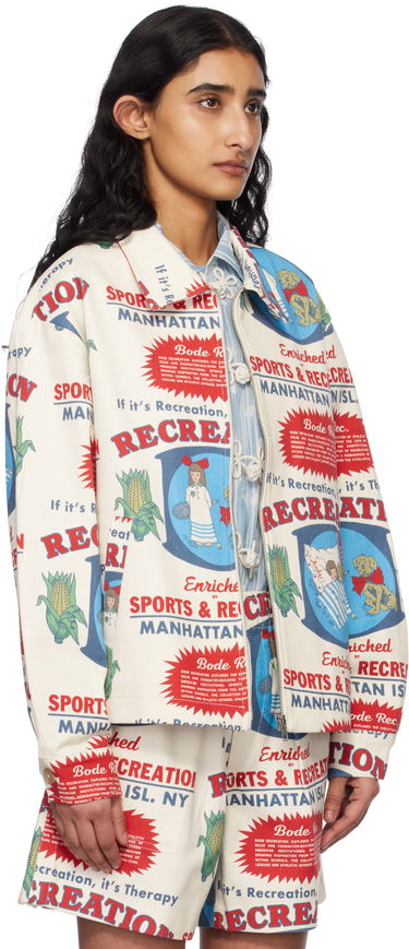 Jacka Bode Bode Enrichment Printed Jacket Vit | MRS25JA015, 1