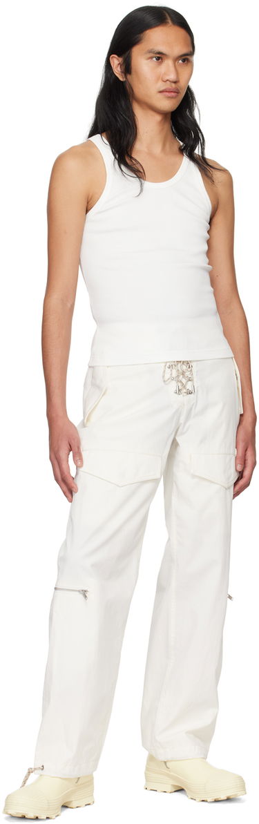 Linne Dion Lee Rivet Fitted Tank Top Vit | C3169PS24, 3