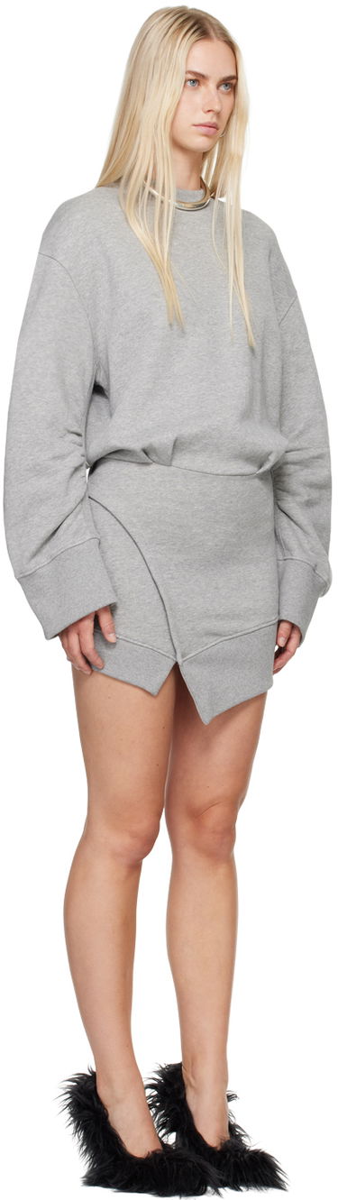 Kjol The Attico Attico Fleece Mini Dress Grå | 247WCA162 JF03, 1