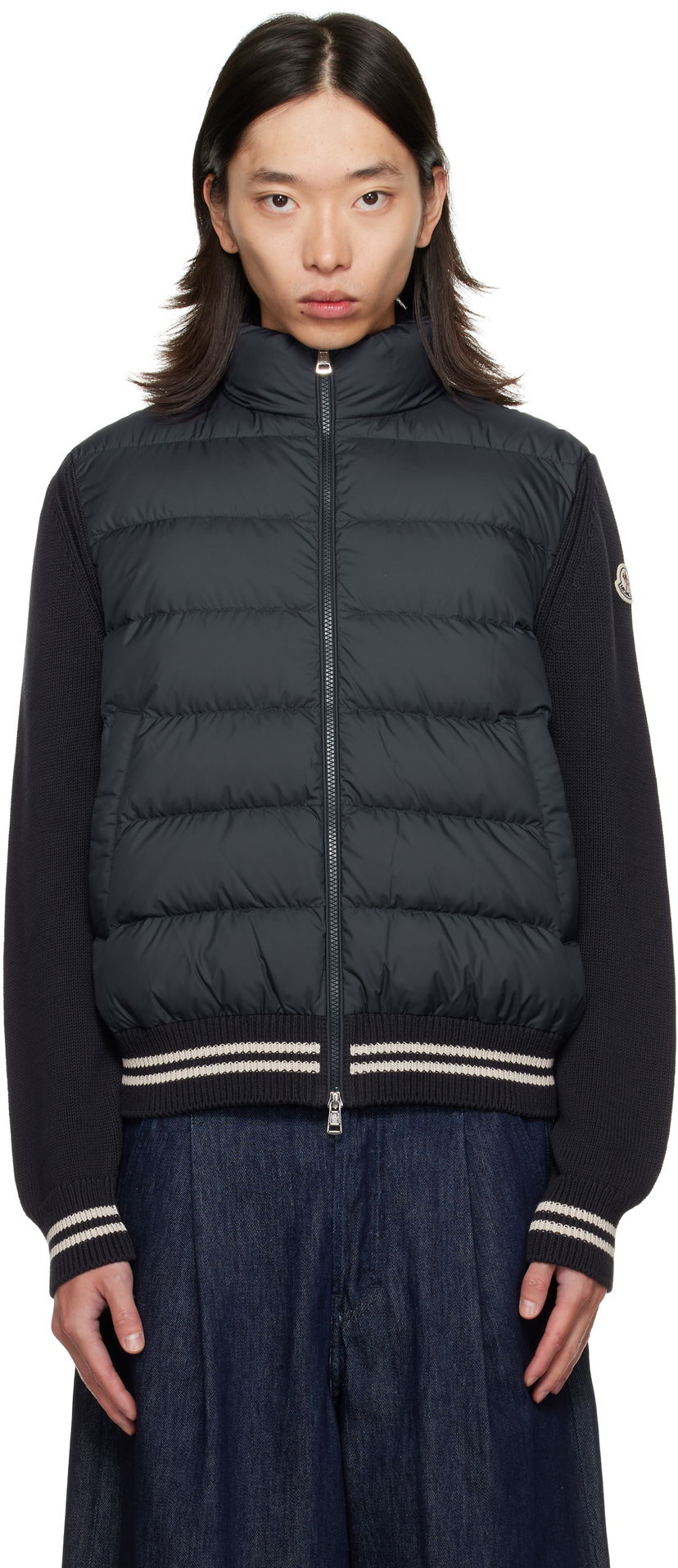 Jacka Moncler Moncler Padded Hybrid Jacket Svart | K20919B00032M1509
