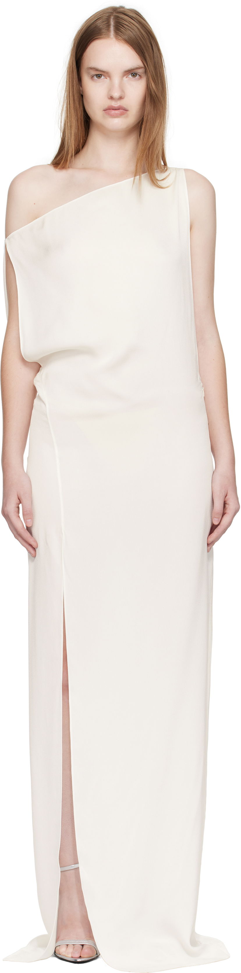 Klä Tom Ford Tom Ford Off The Shoulder Evening Maxi Dress Vit | AB3523-FAX1446