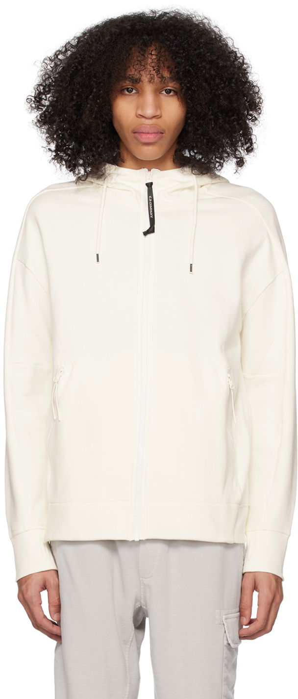 Sweatshirt C.P. Company Goggle Hoodie Vit | 14CMSS082A-005086W, 0