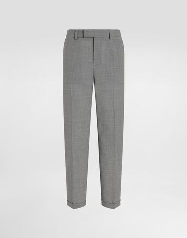 Byxor Dolce & Gabbana Dolce & Gabbana Tailored Wool Houndstooth Pants Grå | GP0B8TFQ2OIS0984, 0