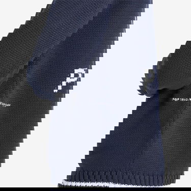 Sweater Pop Trading Company Knitted Logo Crew Sweater Mörkblå | POPSS25-06-002, 5